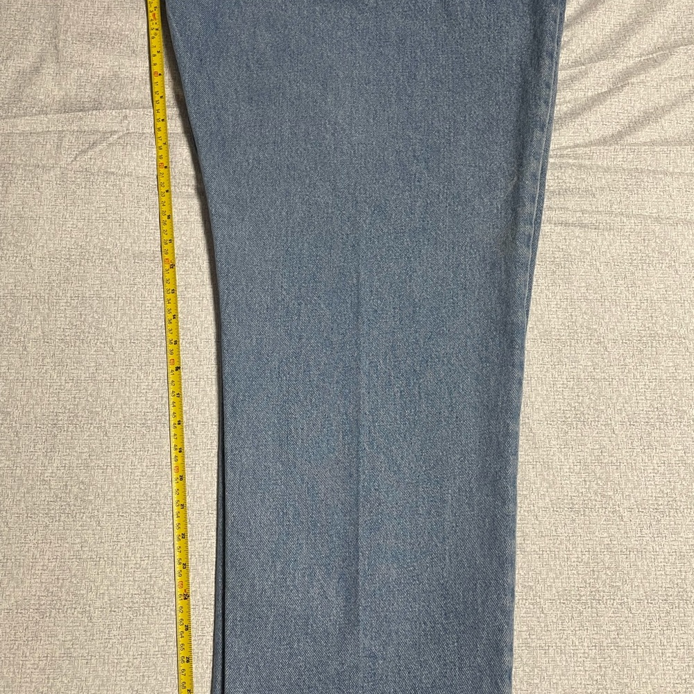 Mens 44x29 LL Bean Jeans Relaxed Fit Blue Straight Leg Denim Light Wash Pockets - Picture 5 of 5